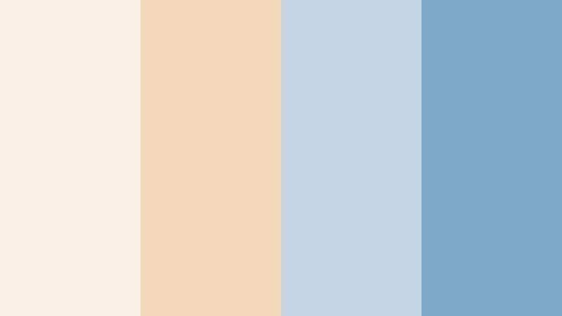bubble tea afternoon mist blue color palette with hex codes