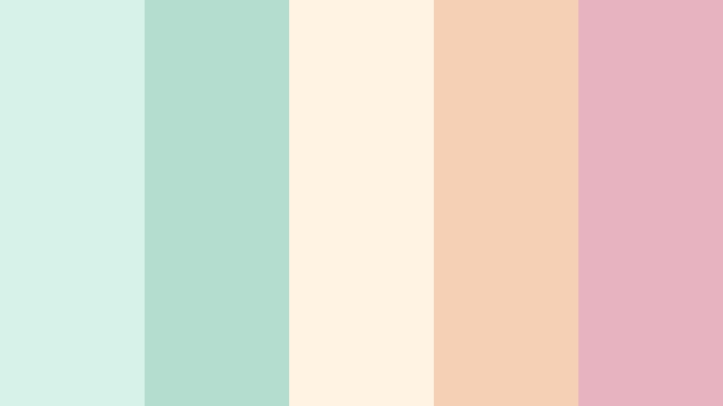 bubble tea balcony pale seafoam color palette with hex codes
