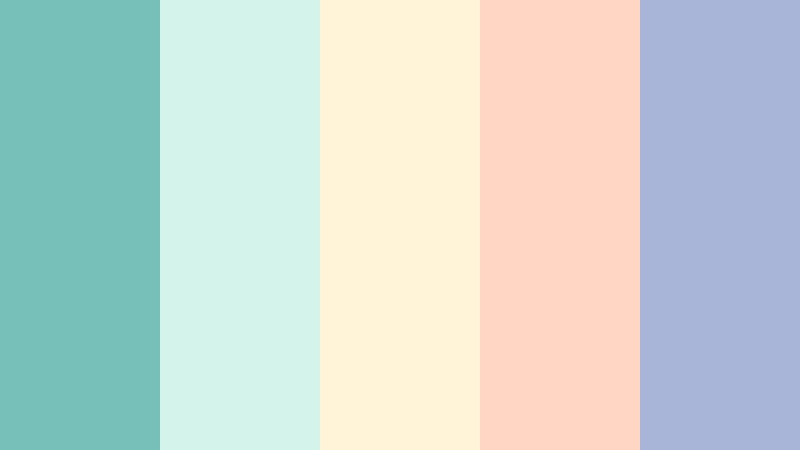 bubble tea boardwalk hazy turquoise color palette with hex codes