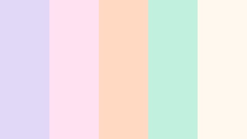 bubble tea skies lavender mist color palette with hex codes