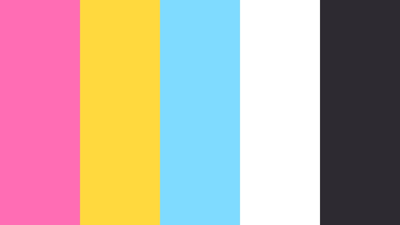 bubblegum bounce 2d animation color color palette with hex codes