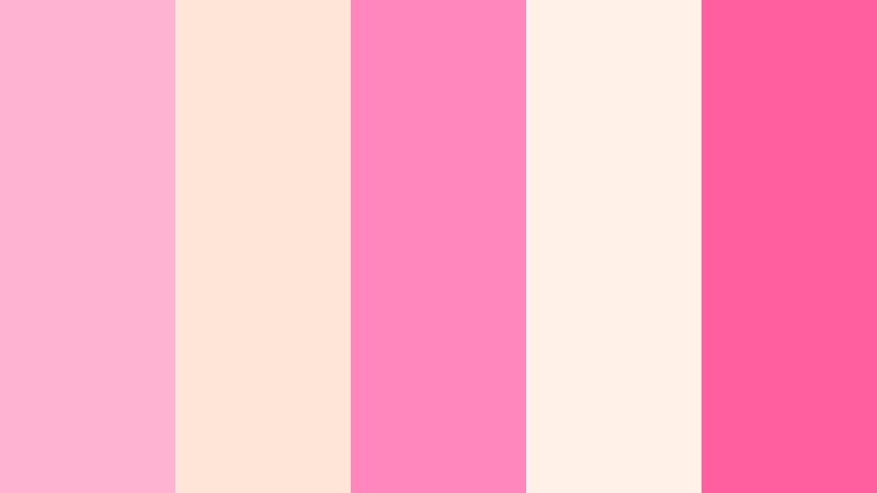 bubblegum pastry box pink and cream bakery color color palette with hex codes