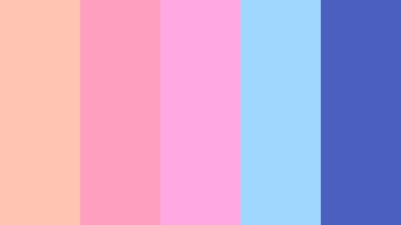 bubblegum peach arcade powder peach color palette with hex codes