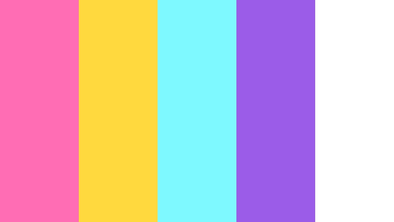 bubblegum pop splash cartoon color palette color palette with hex codes
