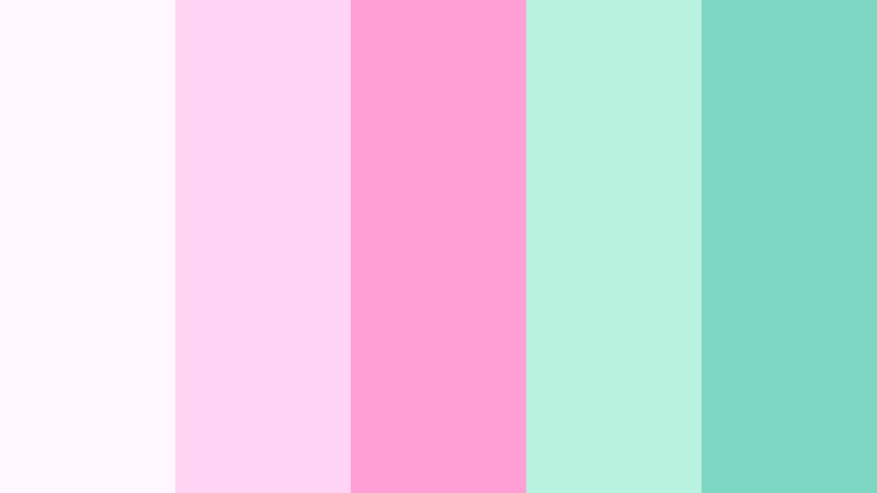 bubblegum soda mint frosted mint color palette with hex codes