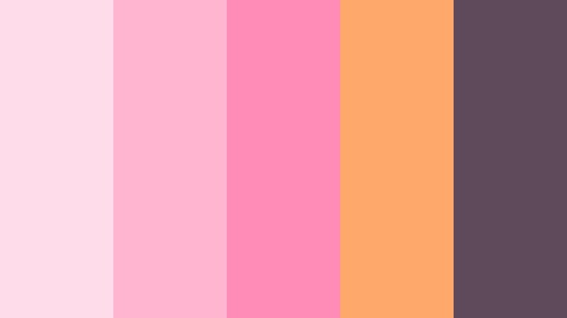 bubblegum stardust pop stardust pink color palette with hex codes