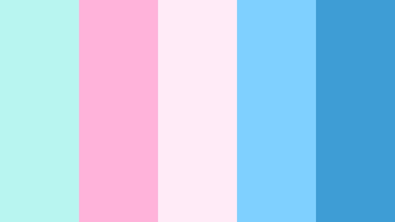 bubblegum surf club pale aqua color palette with hex codes