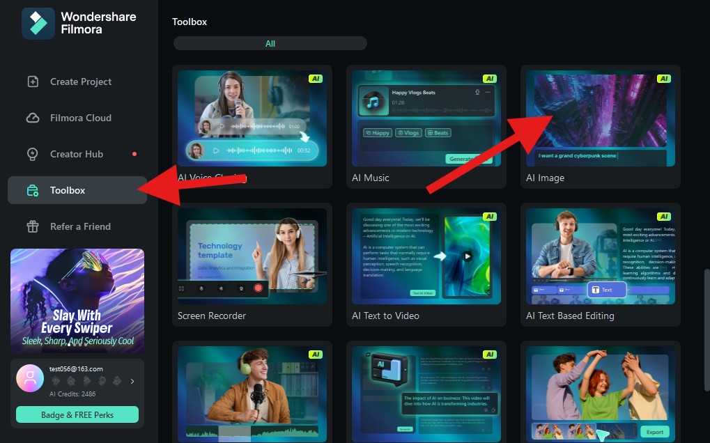 activate ai image feature filmora desktop