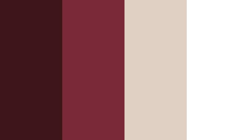 burgundy minimal grid deep mahogany red color palette with hex codes