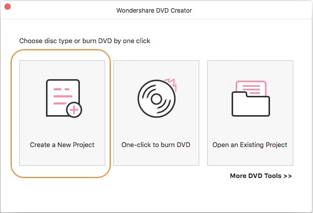 Open Wondershare DVD creator