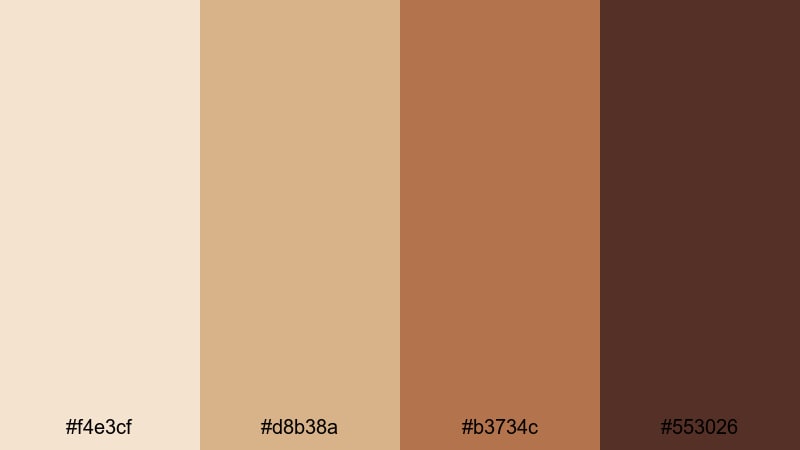 burnished desert horizon sand color palette with hex codes