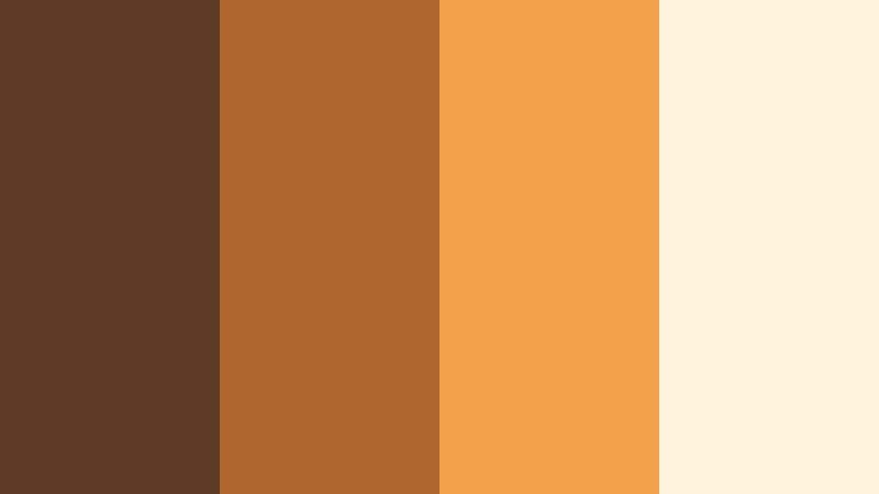 burnished logo reveal warm amber brown color palette with hex codes