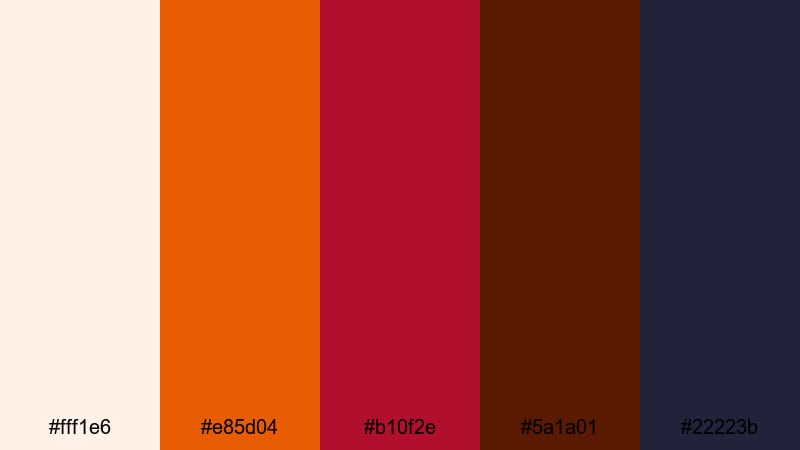 burnished ruby vintage ruby color palette with hex codes