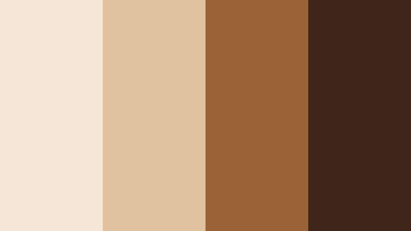 burnt sugar espresso brown and cream cafe color color palette with hex codes