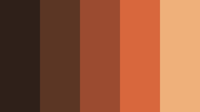 burnt sugar studio soil brown color palette with hex codes