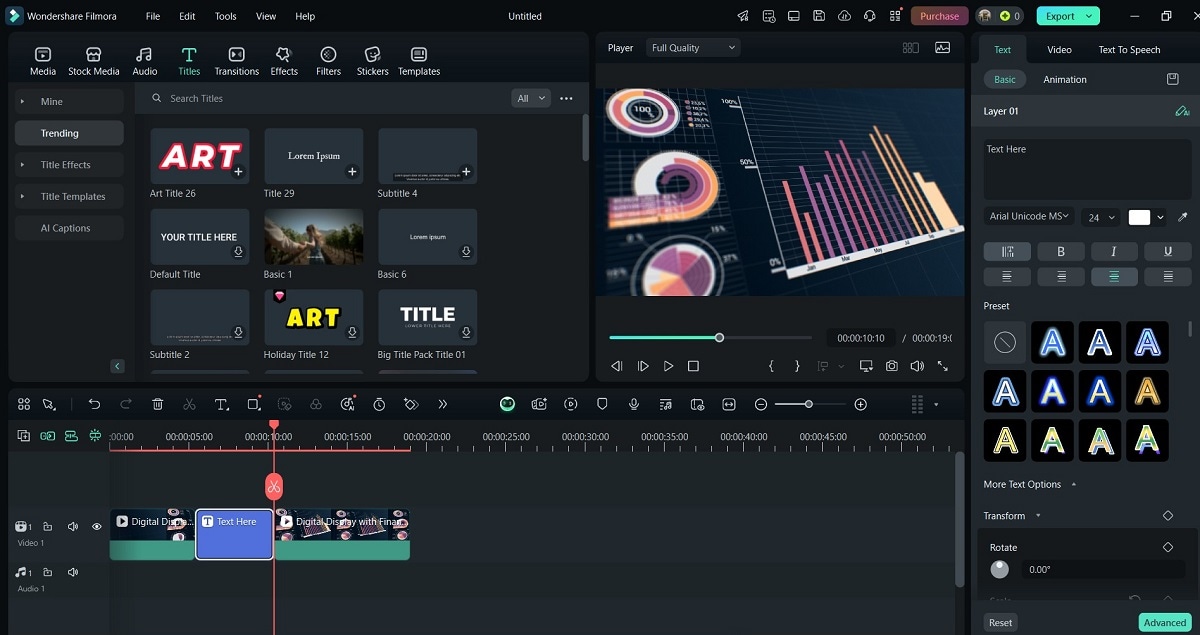 adding text to animated business video