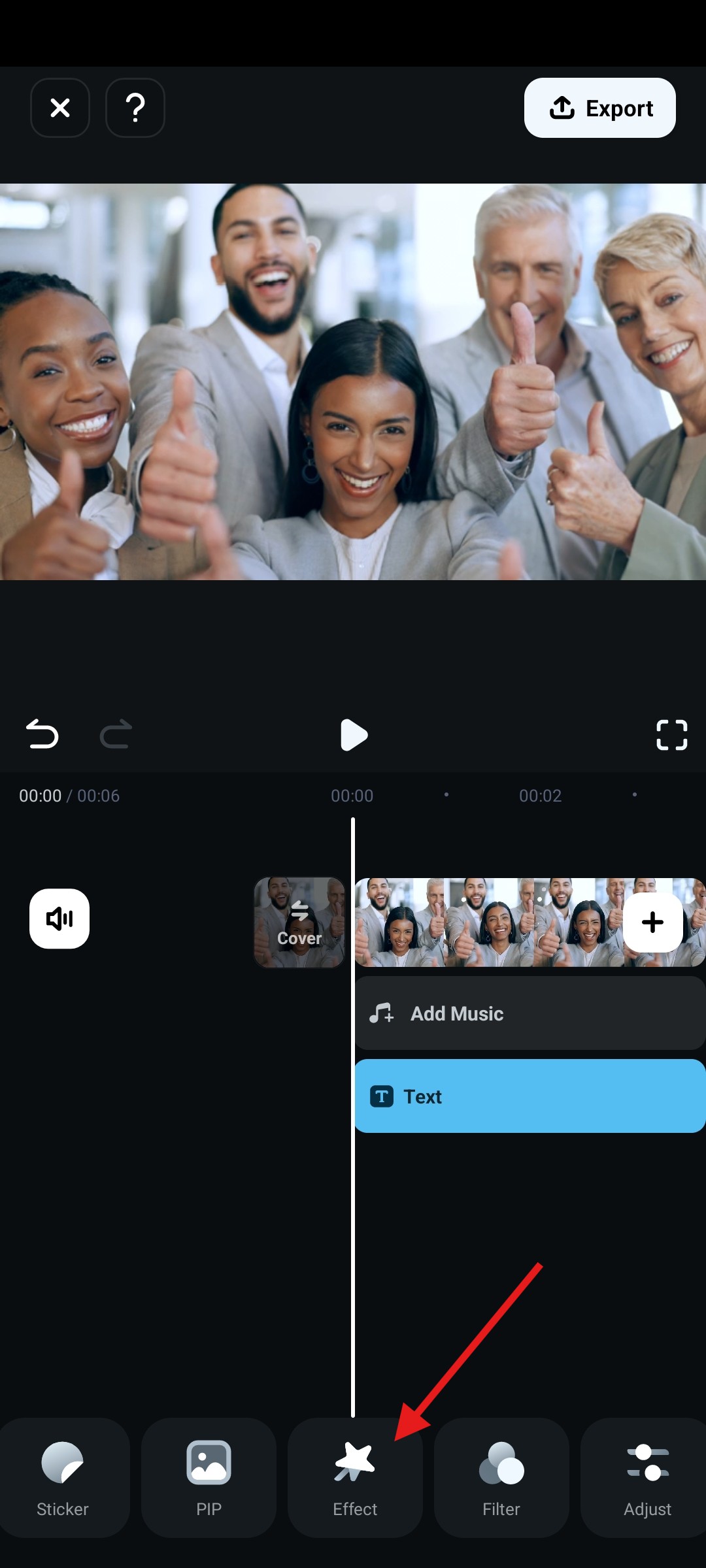 add effects to videos filmora mobile