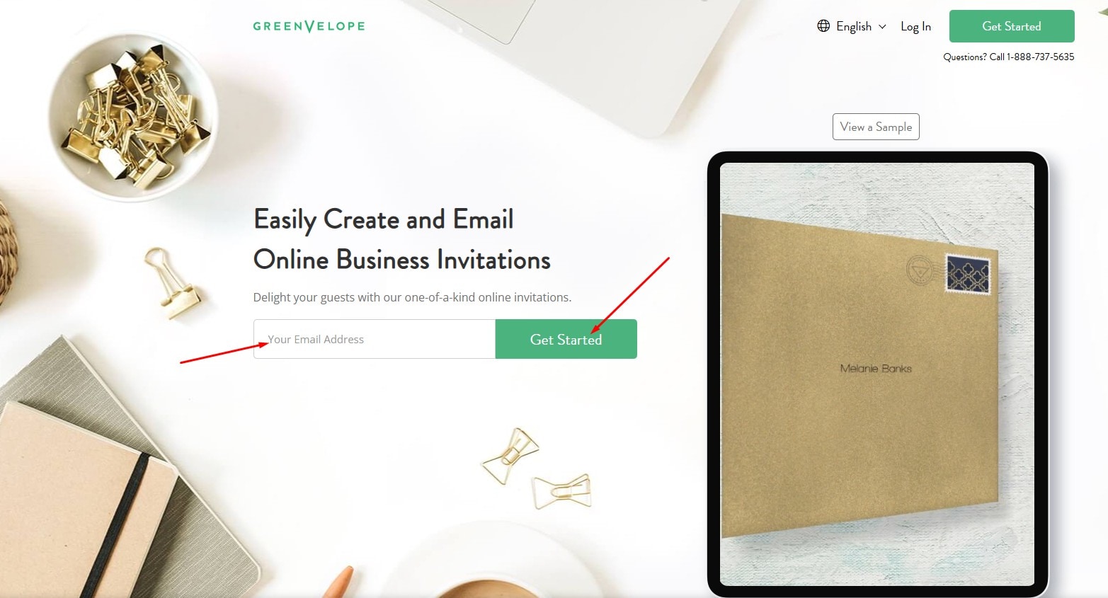 begin greenvelope business invitation card creation