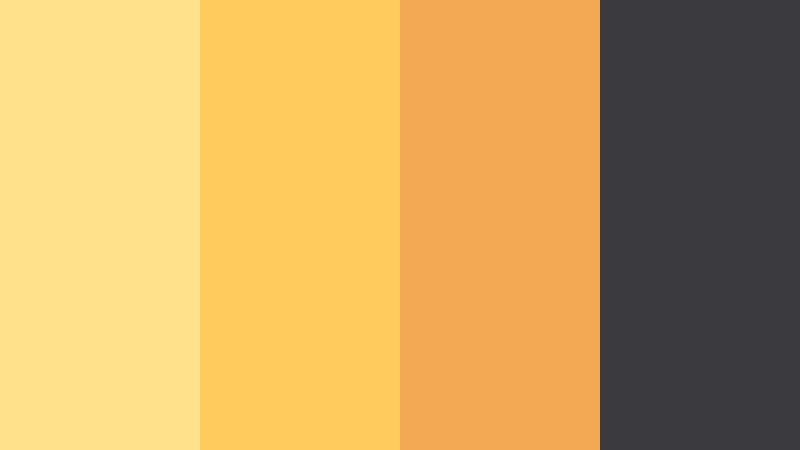 buttered popcorn night in buttery yellow color palette with hex codes