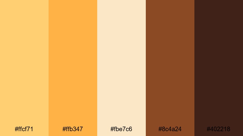 butterscotch pie display retro diner color palette with hex codes