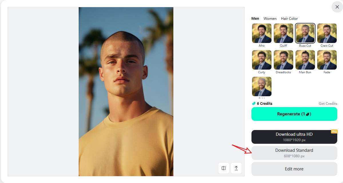 download the photo with buzz cut filter
