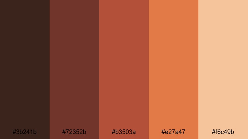 cabin hearth ember cozy color palette with hex codes