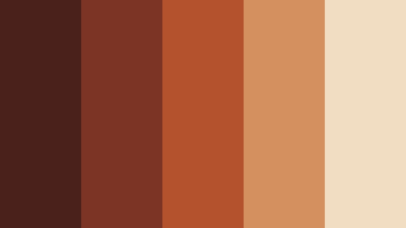 cabin hearth evening burnt sienna red color palette with hex codes