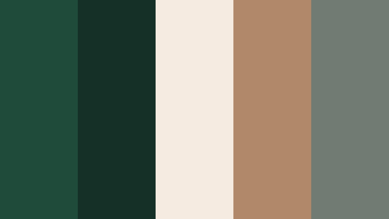 cabin in the pines deep pine green color palette with hex codes