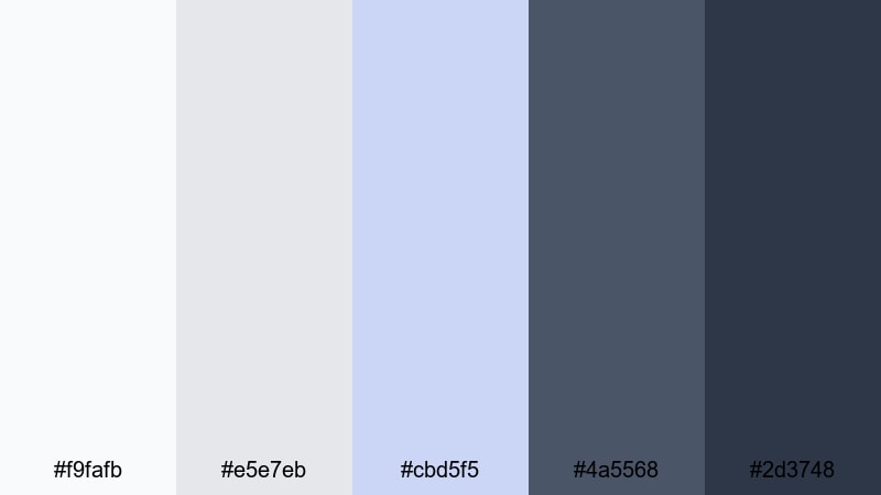 cabin window frost snow color palette with hex codes