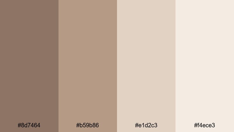 cable knit morning beaver color palette with hex codes