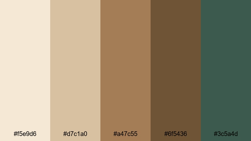 cactus trail earth desert color palette with hex codes