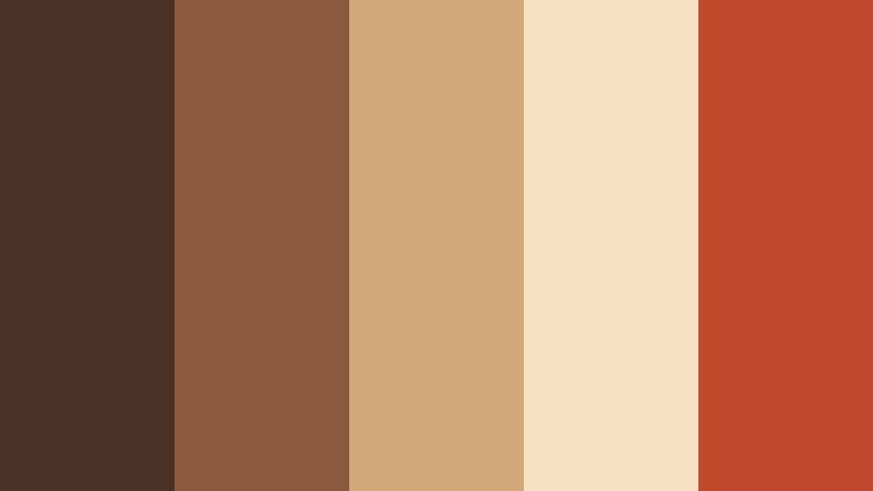 caf brick aesthetic soil brown color palette with hex codes
