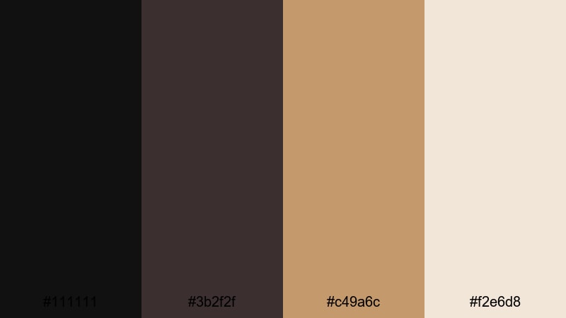 caf leather classic black tan color palette with hex codes