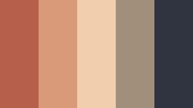 caf super 8 grain muted terracotta color palette with hex codes