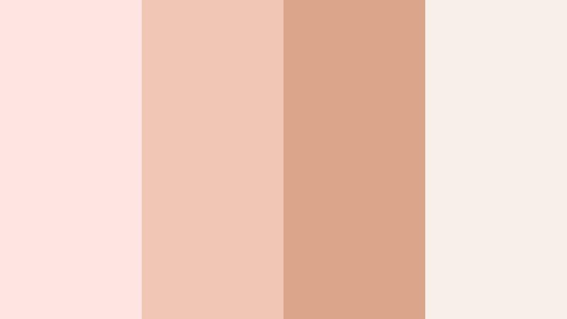 cafe au rose misty rose color palette with hex codes