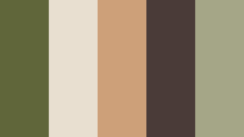 cafe corner aesthetic filmic olive color palette with hex codes