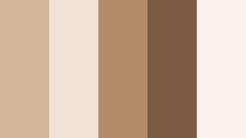 cafe latte whisper clay beige color palette with hex codes