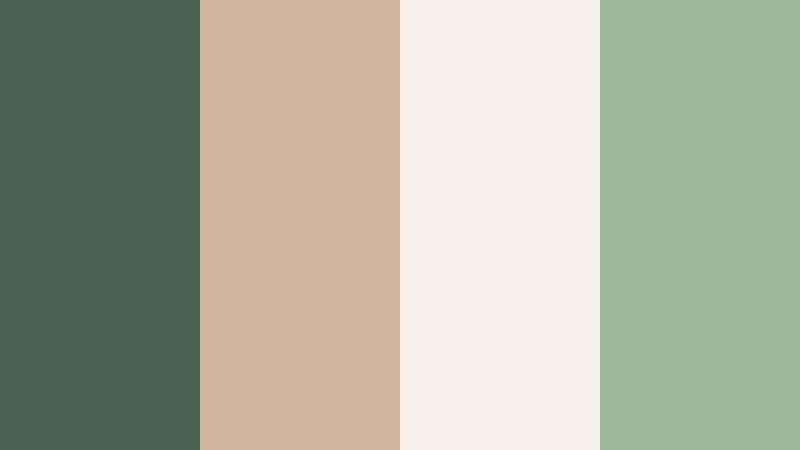 cafe matcha sage dark sage green color palette with hex codes