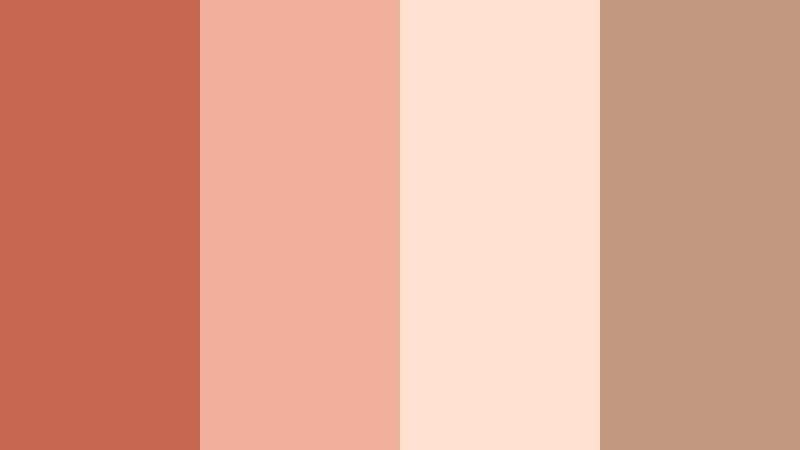 cafe rosette morning terracotta rose color palette with hex codes