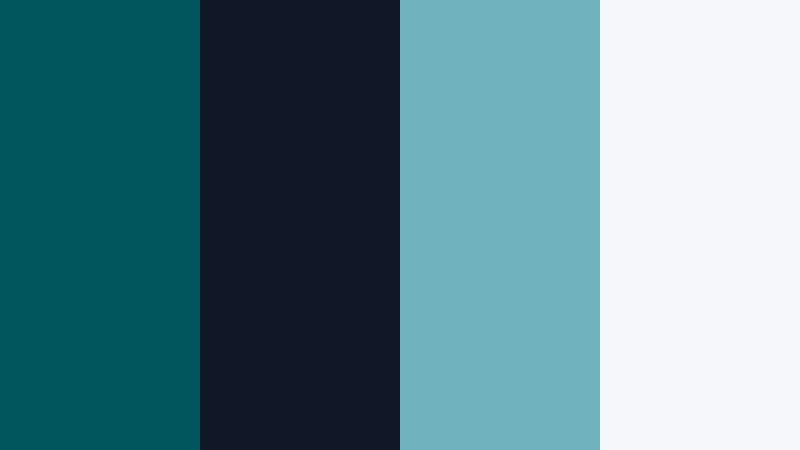 calm expert authority deep lagoon color palette with hex codes