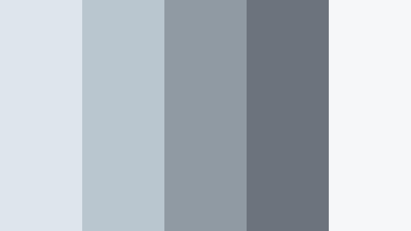 calm overcast morning ice blue gray color palette with hex codes