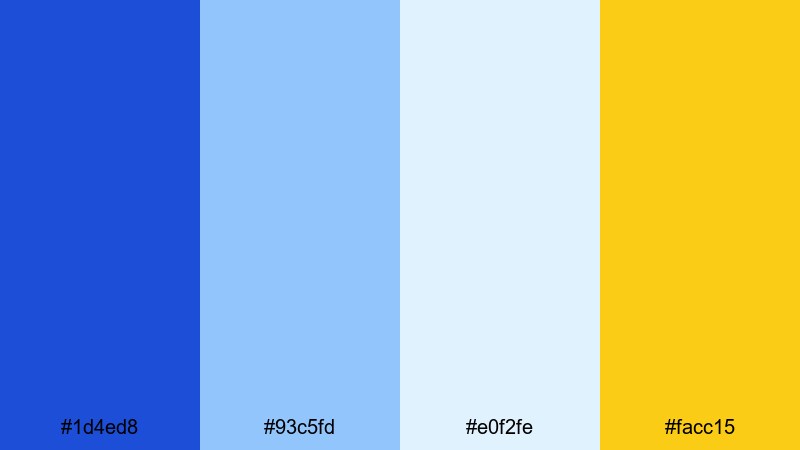 calm productivity desk true blue color palette with hex codes