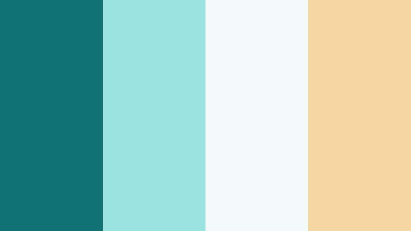 calm tidal morning wave teal color palette with hex codes