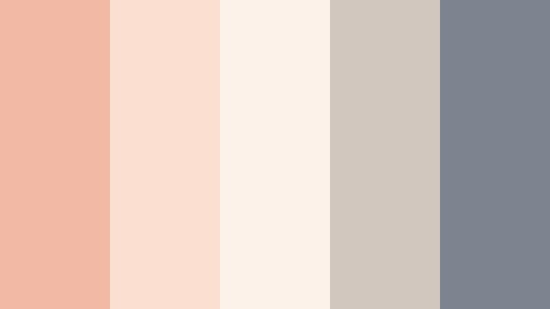 calm workspace focus muted salmon color palette with hex codes