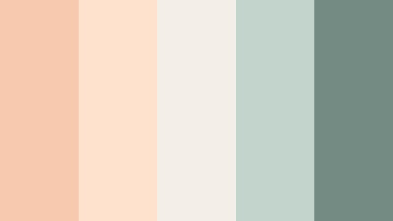 calm workspace glow powder peach color palette with hex codes