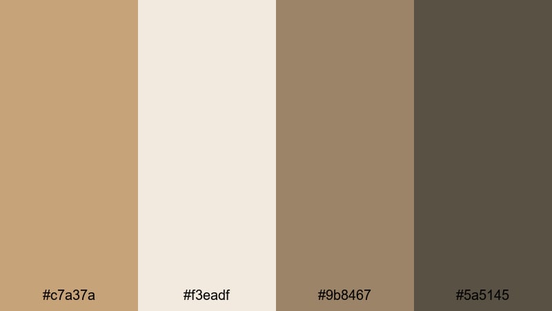 camel stone minimalist camel color palette with hex codes