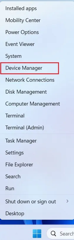 open device manager