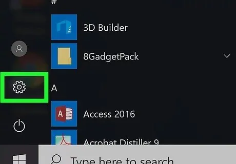 open settings on windows