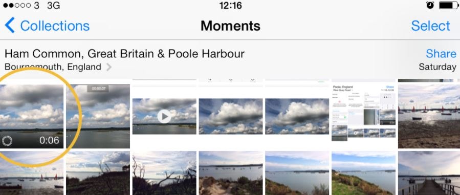   encontrar videos grabados en cámara lenta en iPhone