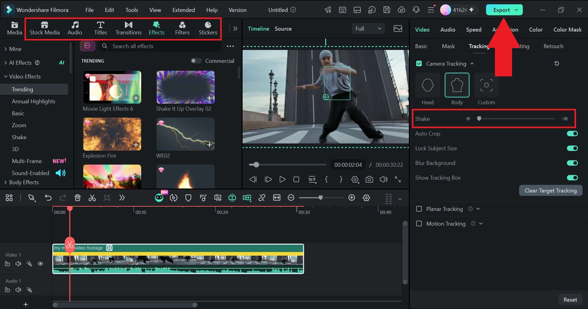 preview and export